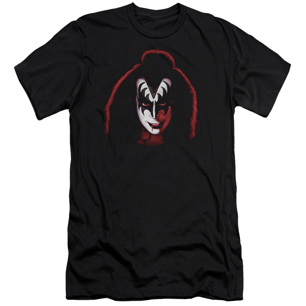 KISS Gene Simmons Cover Premium Bella Canvas Slim Fit Mens T Shirt Black