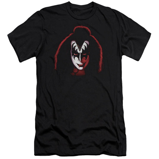 KISS Gene Simmons Cover Slim Fit Mens T Shirt Black