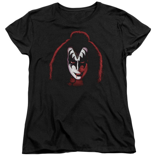 KISS Gene Simmons Cover Womens T Shirt Black