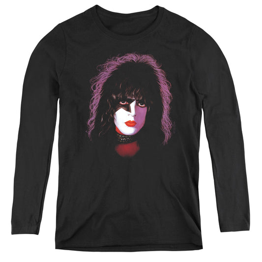 KISS Paul Stanley Cover Womens Long Sleeve Shirt Black