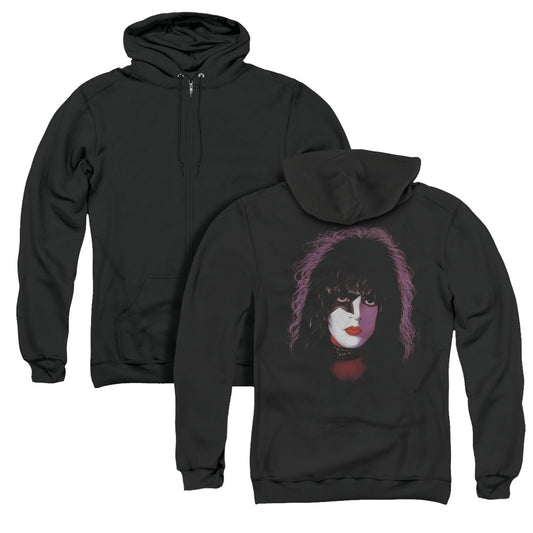 KISS Paul Stanley Cover Back Print Zipper Mens Hoodie Black