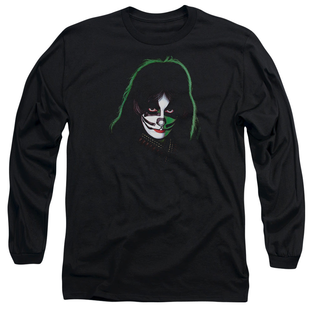 KISS Peter Criss Cover Mens Long Sleeve Shirt Black