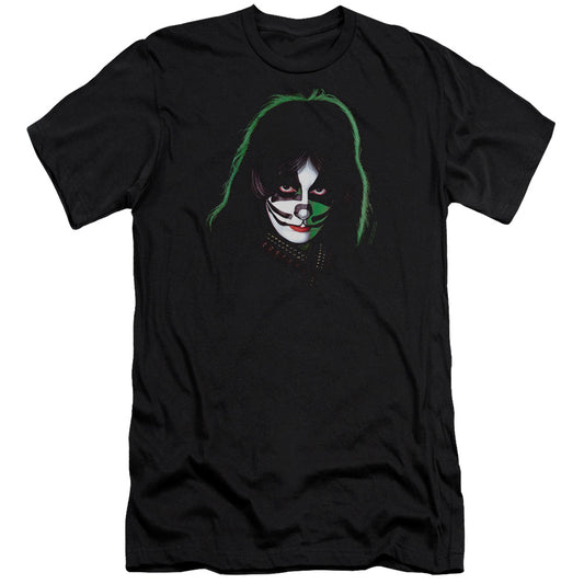 KISS Peter Criss Cover Slim Fit Mens T Shirt Black