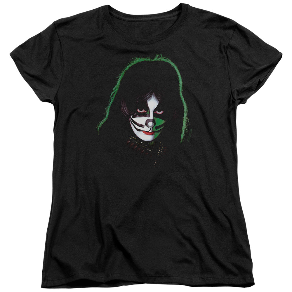 KISS Peter Criss Cover Womens T Shirt Black