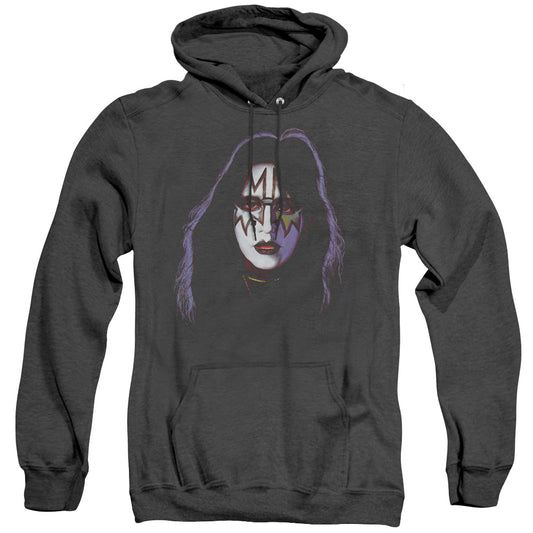 KISS Ace Frehley Cover Heather Mens Hoodie Black