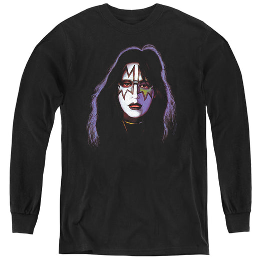 KISS Ace Frehley Cover Long Sleeve Kids Youth T Shirt Black