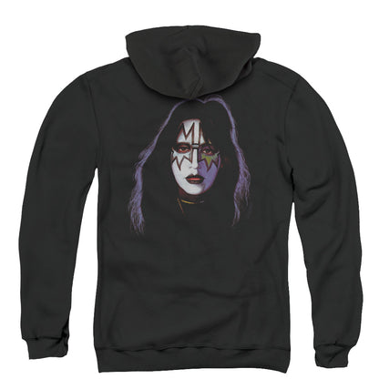 KISS Ace Frehley Cover Back Print Zipper Mens Hoodie Black