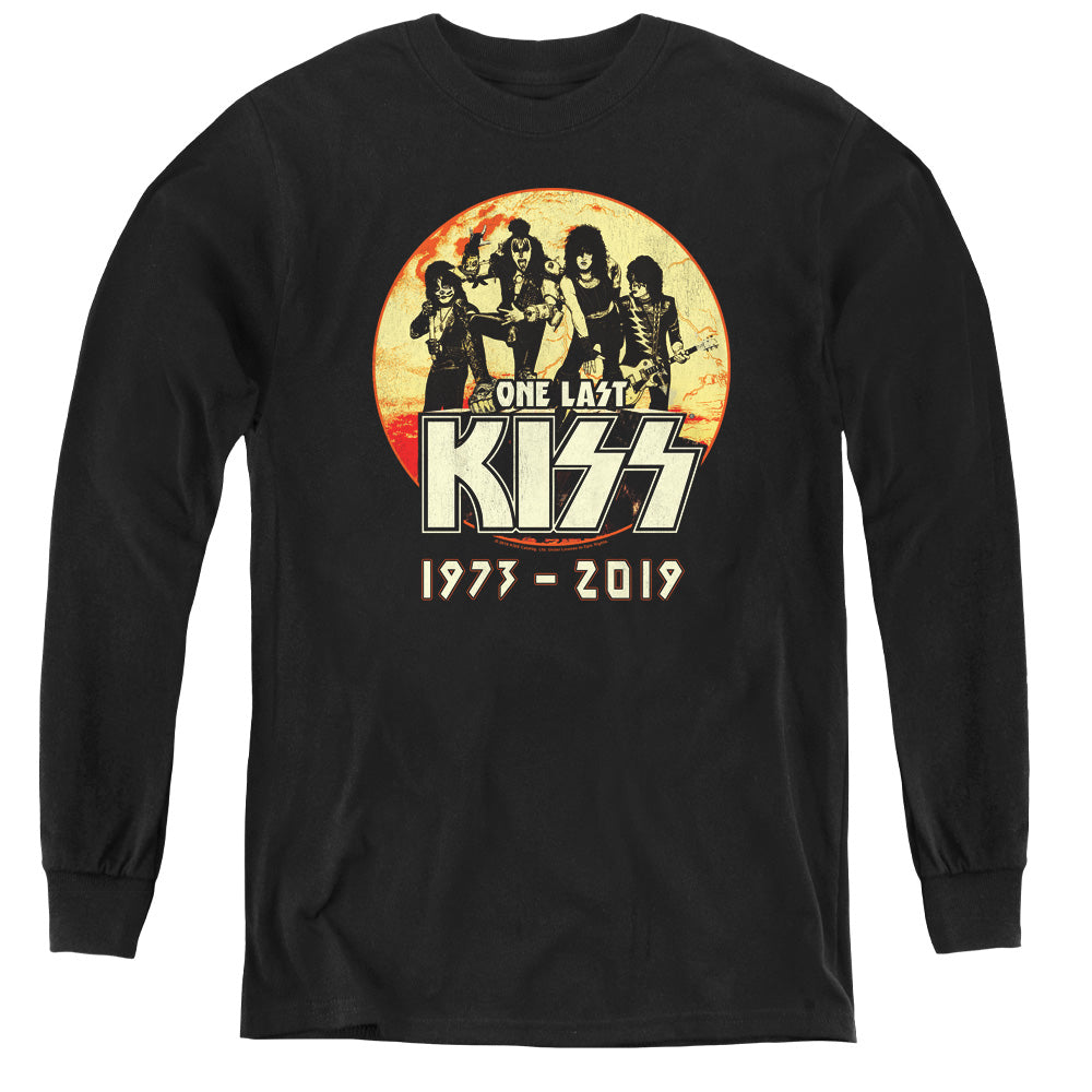 KISS 1973-2019 Long Sleeve Kids Youth T Shirt Black