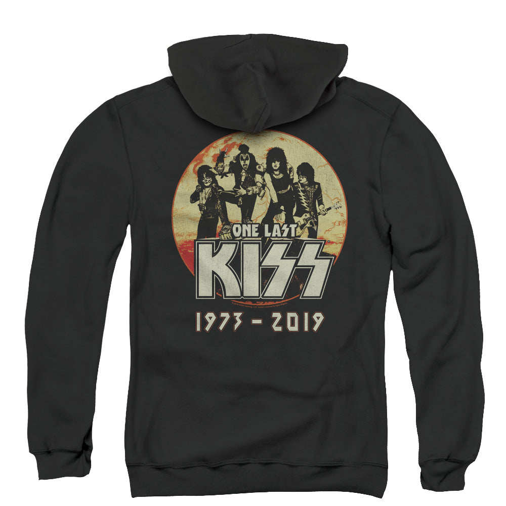 KISS 1973-2019 Back Print Zipper Mens Hoodie Black