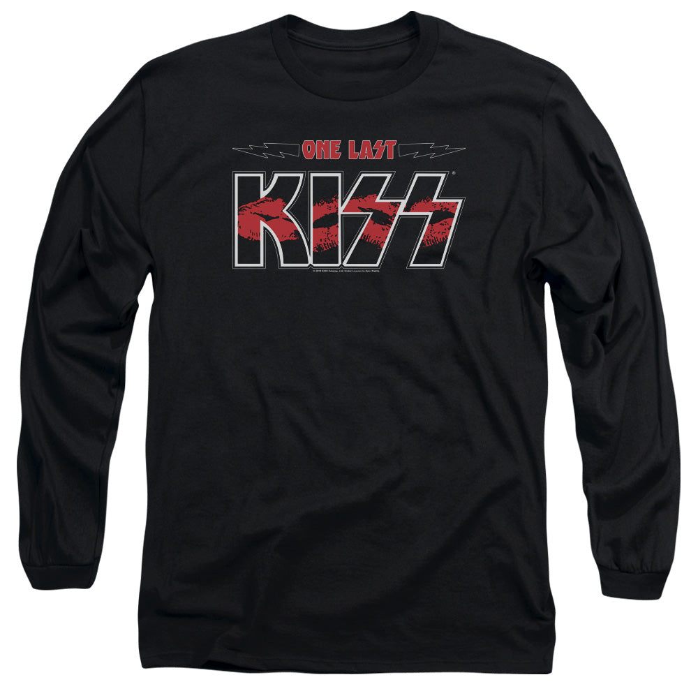 KISS One Last Kiss Mens Long Sleeve Shirt Black