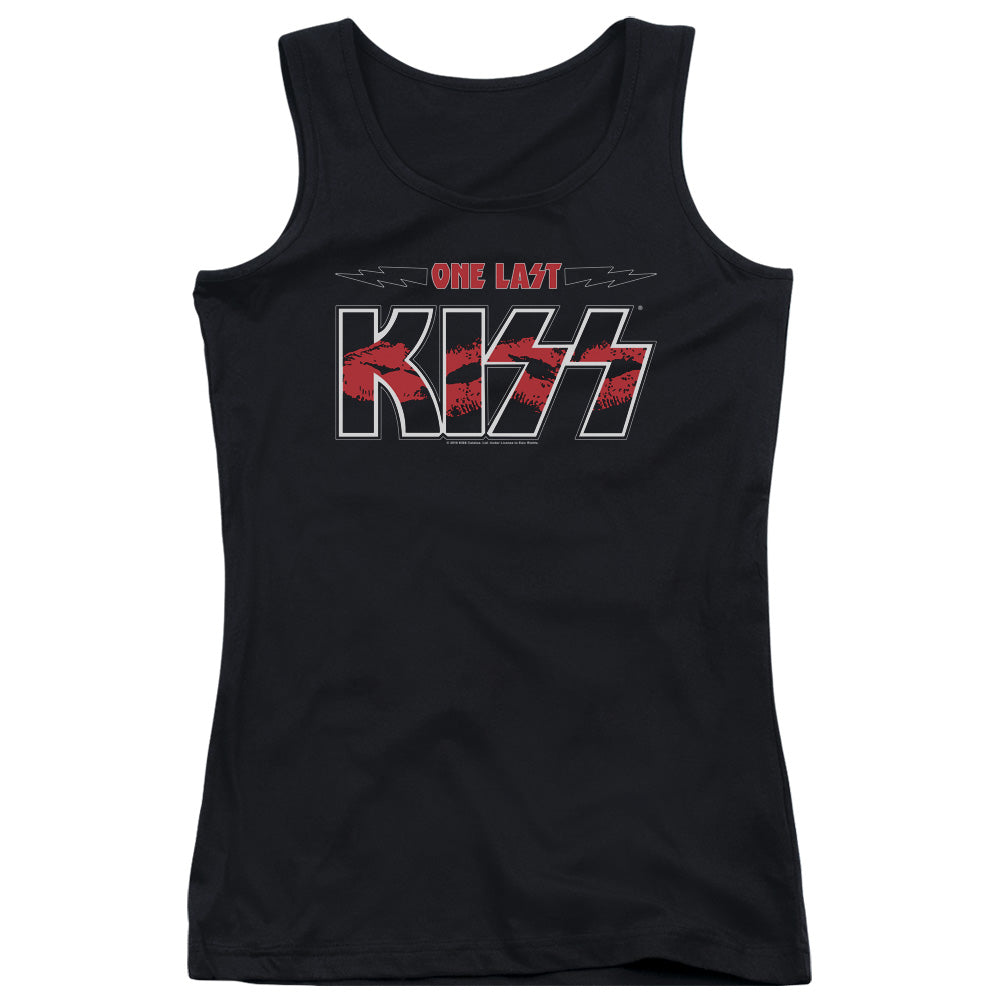 KISS One Last Kiss Womens Tank Top Shirt Black