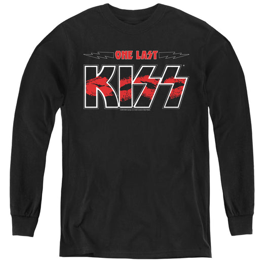 KISS One Last Kiss Long Sleeve Kids Youth T Shirt Black