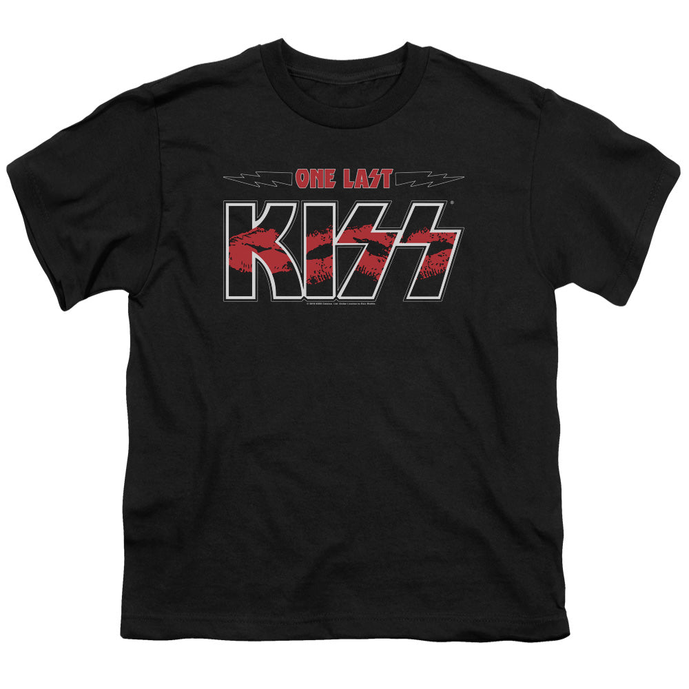 KISS One Last Kiss Kids Youth T Shirt Black