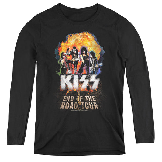 KISS Boom Womens Long Sleeve Shirt Black