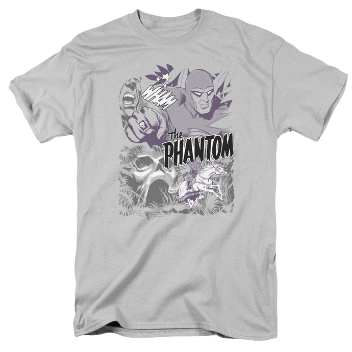 The Phantom Ghostly Collage Mens T Shirt Silver
