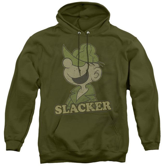 Beetle Bailey Slacker Mens Hoodie Military Green