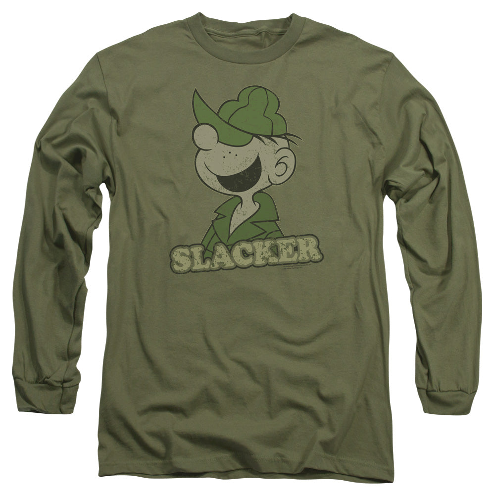 Beetle Bailey Slacker Mens Long Sleeve Shirt Military Green