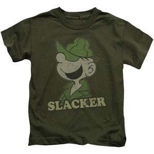 Beetle Bailey Slacker Juvenile Kids Youth T Shirt Military Green