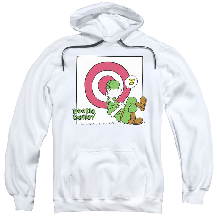 Beetle Bailey Target Nap Mens Hoodie White