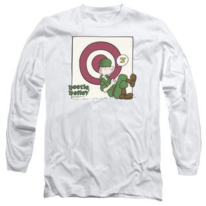 Beetle Bailey Target Nap Mens Long Sleeve Shirt White