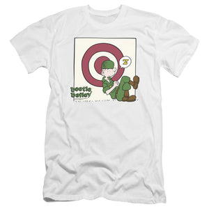 Beetle Bailey Target Nap Premium Bella Canvas Slim Fit Mens T Shirt White