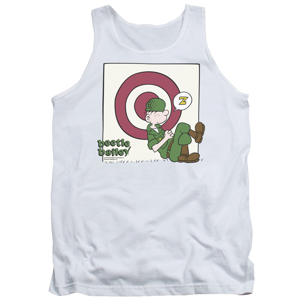 Beetle Bailey Target Nap Mens Tank Top Shirt White