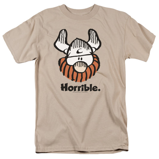 Hagar the Horrible Horrible Mens T Shirt Sand