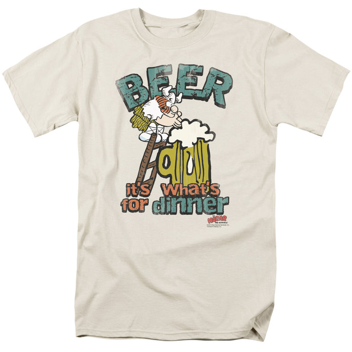 Hagar the Horrible Beer, Dinner Mens T Shirt Cream