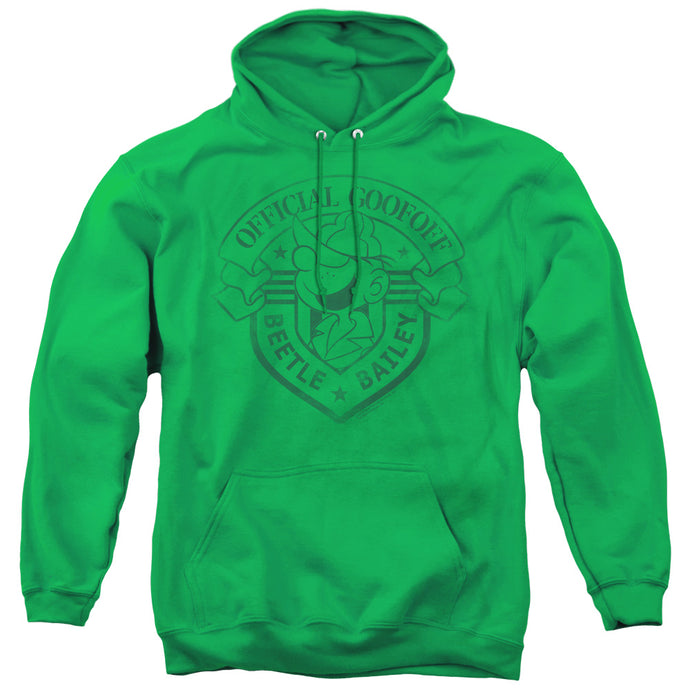 Beetle Bailey Official Badge Mens Hoodie Kelly Green