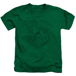 Beetle Bailey Official Badge Juvenile Kids Youth T Shirt Kelly Green