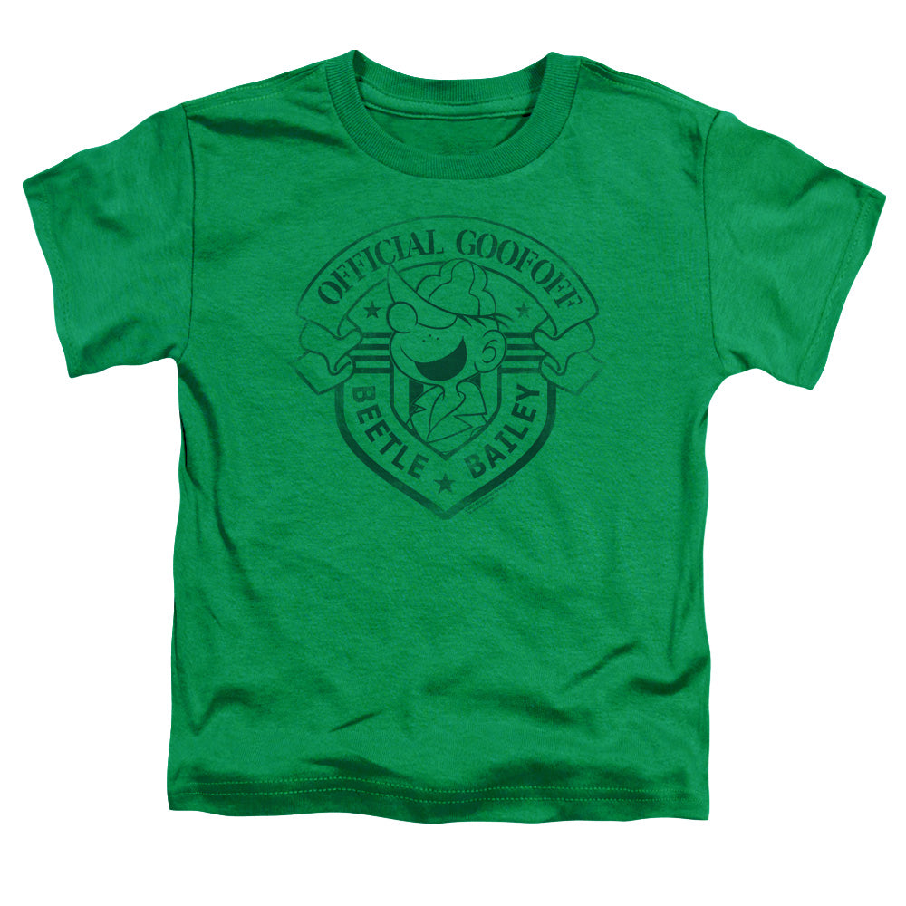 Beetle Bailey Official Badge Toddler Kids Youth T Shirt Kelly Green