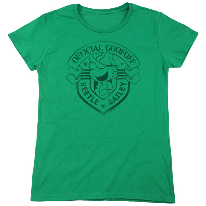 Beetle Bailey Official Badge Womens T Shirt Kelly Green