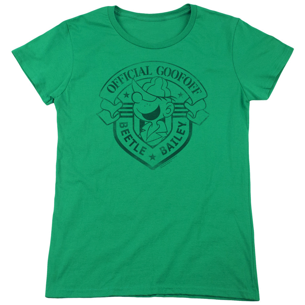 Beetle Bailey Official Badge Womens T Shirt Kelly Green