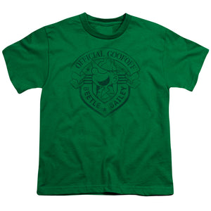 Beetle Bailey Official Badge Kids Youth T Shirt Kelly Green