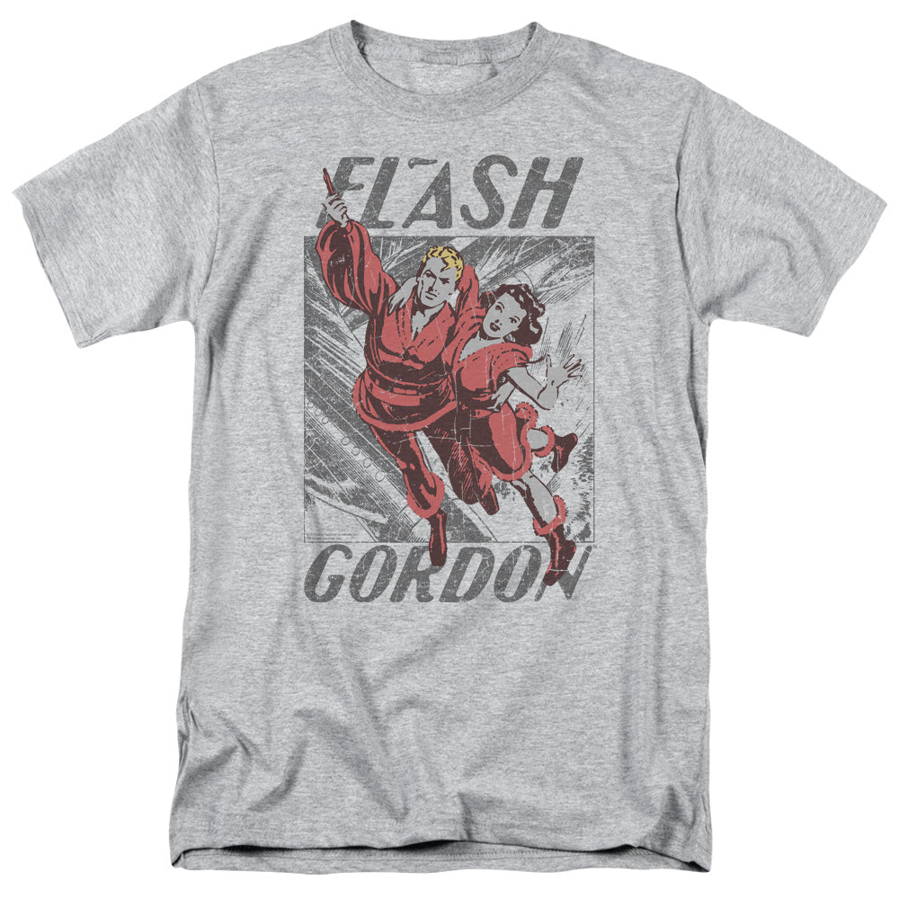 Flash Gordon to the Rescue Mens T Shirt Athletic Heather