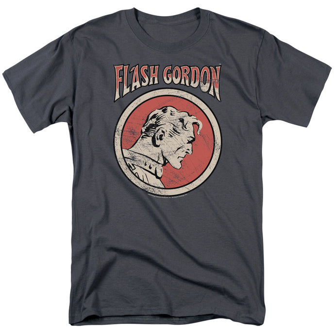 Flash Gordon Flash Circle Mens T Shirt Charcoal