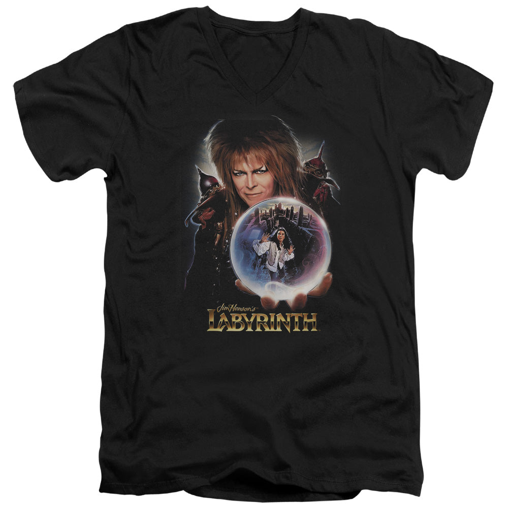 Labyrinth I Have a Gift Mens Slim Fit V-Neck T Shirt Black