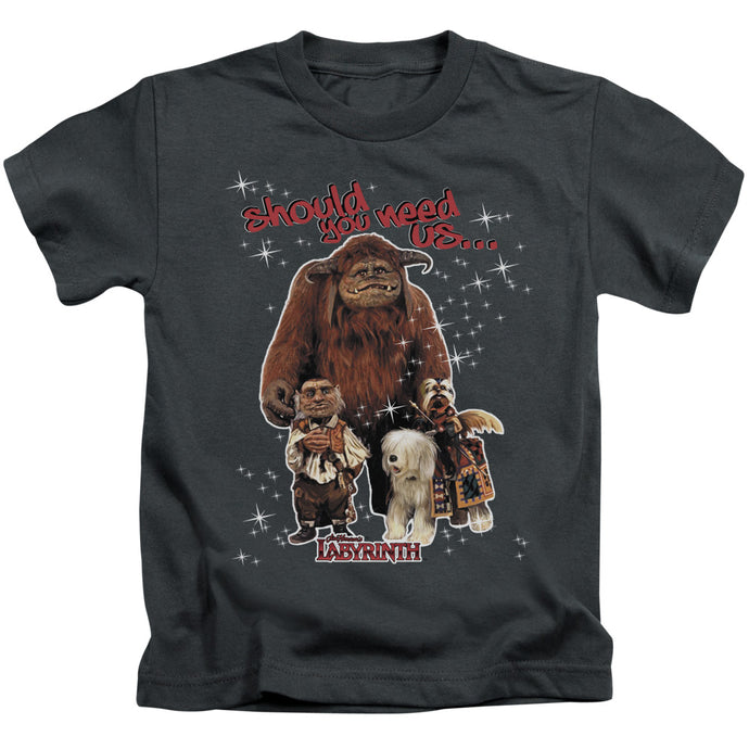Labyrinth Should You Need Us Juvenile Kids Youth T Shirt Charcoal