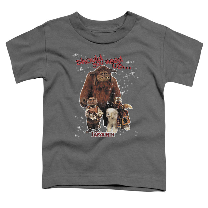 Labyrinth Should You Need Us Toddler Kids Youth T Shirt Charcoal