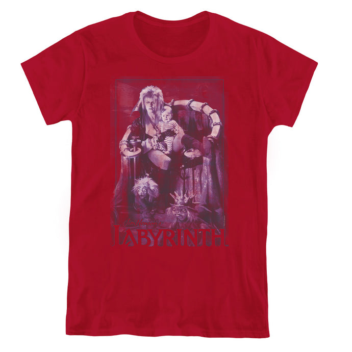 Labyrinth Goblin Baby Womens T Shirt Cardinal