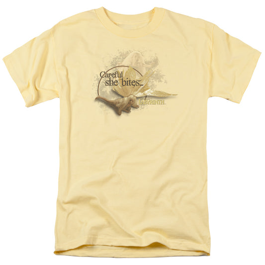 Labyrinth She Bites Mens T Shirt Yellow