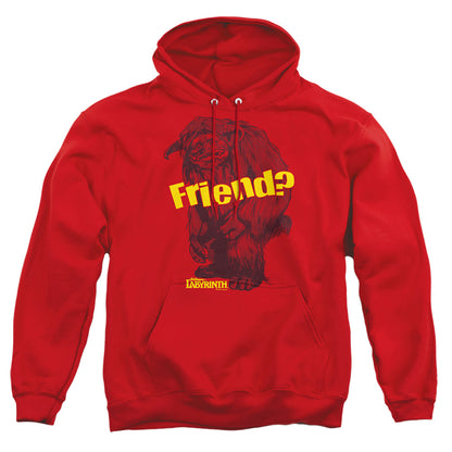Labyrinth Ludo Friend Mens Hoodie Red Officially Licensed