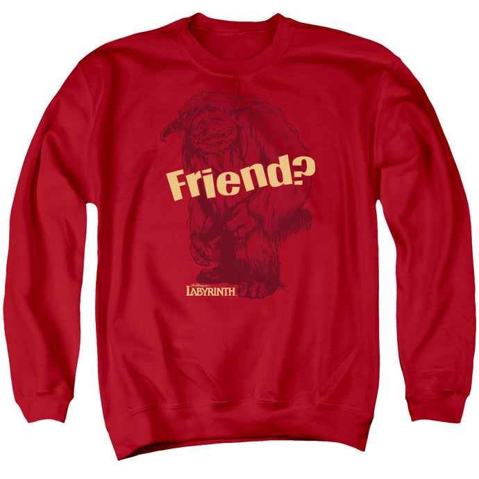 Labyrinth Ludo Friend Mens Crewneck Sweatshirt Red