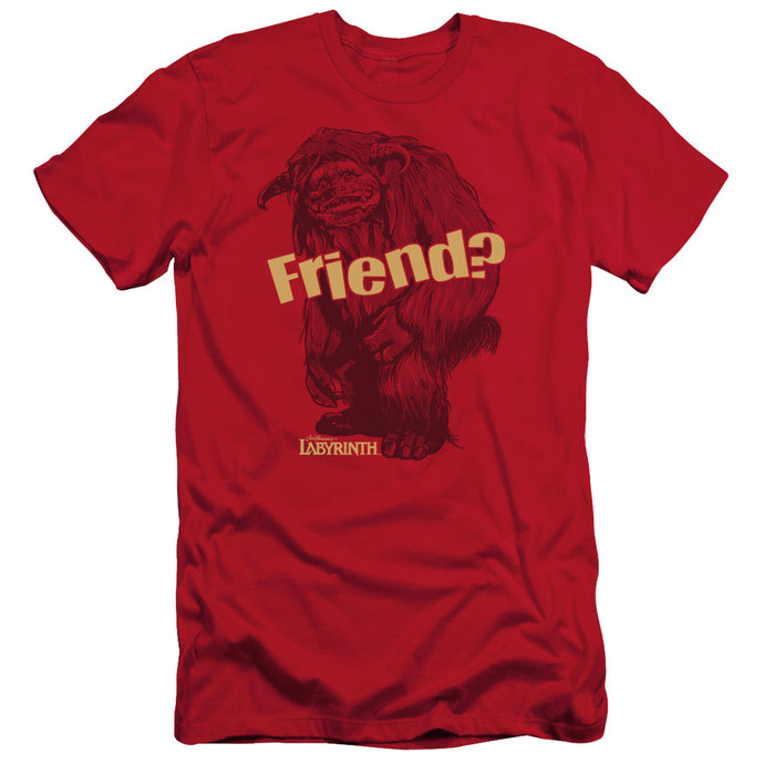 Labyrinth Ludo Friend Slim Fit Mens T Shirt Red