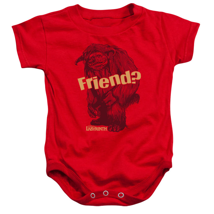 Labyrinth Ludo Friend Infant Baby Snapsuit Red