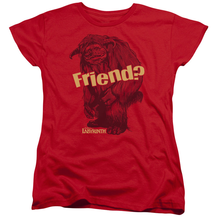 Labyrinth Ludo Friend Womens T Shirt Red