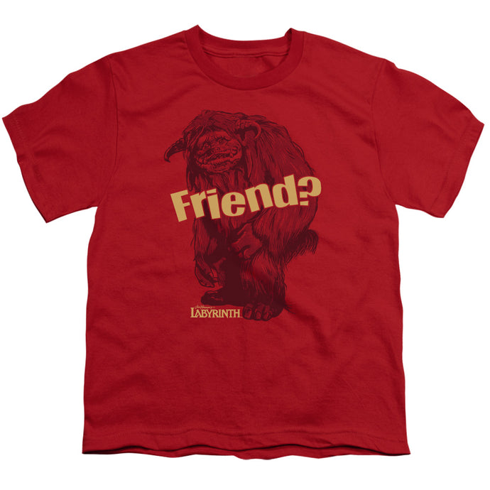 Labyrinth Ludo Friend Kids Youth T Shirt Red