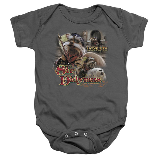 Labyrinth Sir Didymus Infant Baby Snapsuit Charcoal