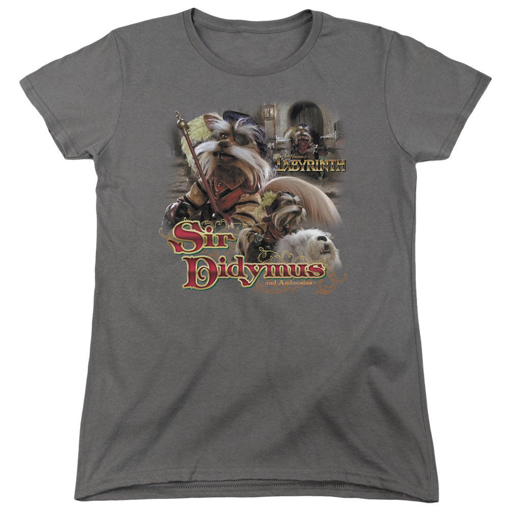 Labyrinth Sir Didymus Womens T Shirt Charcoal