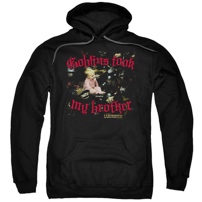 Labyrinth Goblins Took My Brother Mens Hoodie Black